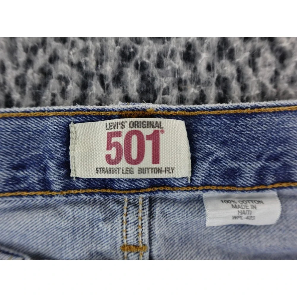 Vtg Levi's Men's 501 Jeans Sz 38x32 Blue‎ Denim Nice Fade Made in Haiti WPL423